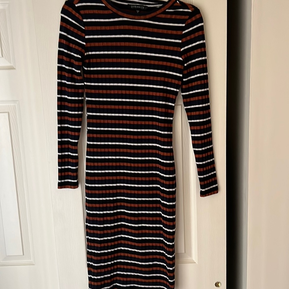 Dynamite Bodycon Striped Dress